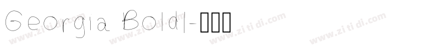 Georgia BoldI字体转换
